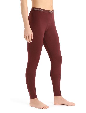 Icebreaker Merino 200 Oasis Thermal Naisten Leggingsit Punainen | FI 1548WNBY